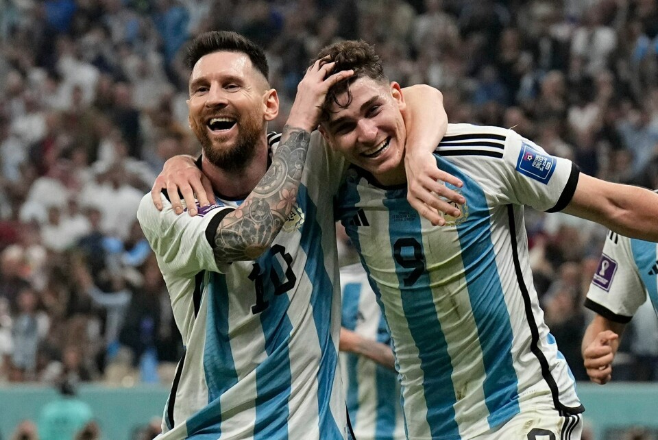 Lionel Messi og Julián Álvarez var de store spillerne da Argentina tok seg til VM-finale med 3-0-seier over Kroatia. Lionel Messi og Julián Álvarez var de store spillerne da Argentina tok seg til VM-finale med 3-0-seier over Kroatia. Foto: Martin Meissner, AP / NTB