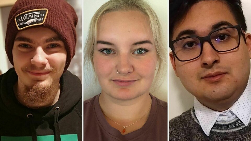Patrick Ekkeren Manfredo, Louise Blix Hemminghytt og Julio Alejandro Benavides, alle i Ungt nettverk, Voksne for Barn. Patrick Ekkeren Manfredo, Louise Blix Hemminghytt og Julio Alejandro Benavides, alle i Ungt nettverk, Voksne for Barn.