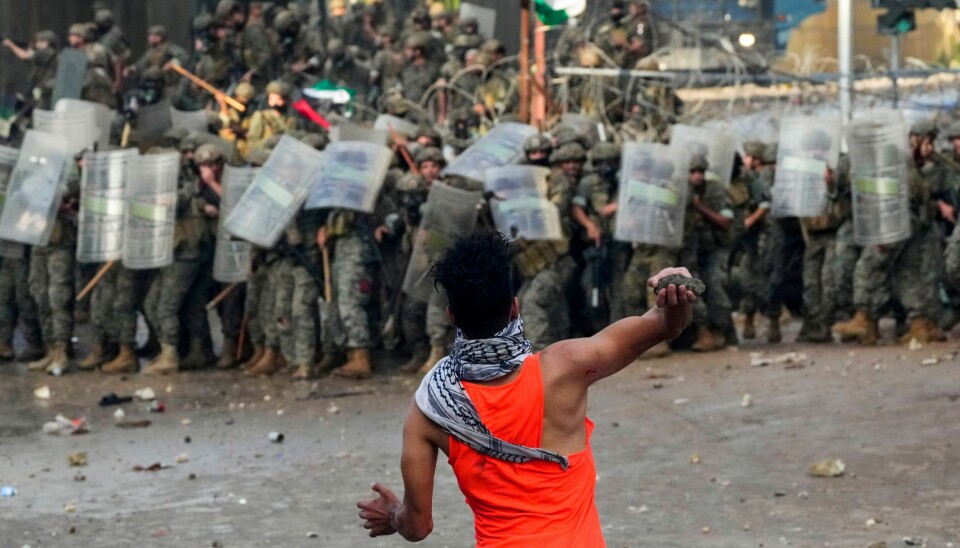 Demonstrasjoner mot Israel utartet til opptøyer i utkanten av Beirut, Libanon, tidligere i uka. Demonstrasjoner mot Israel utartet til opptøyer i utkanten av Beirut, Libanon, tidligere i uka.