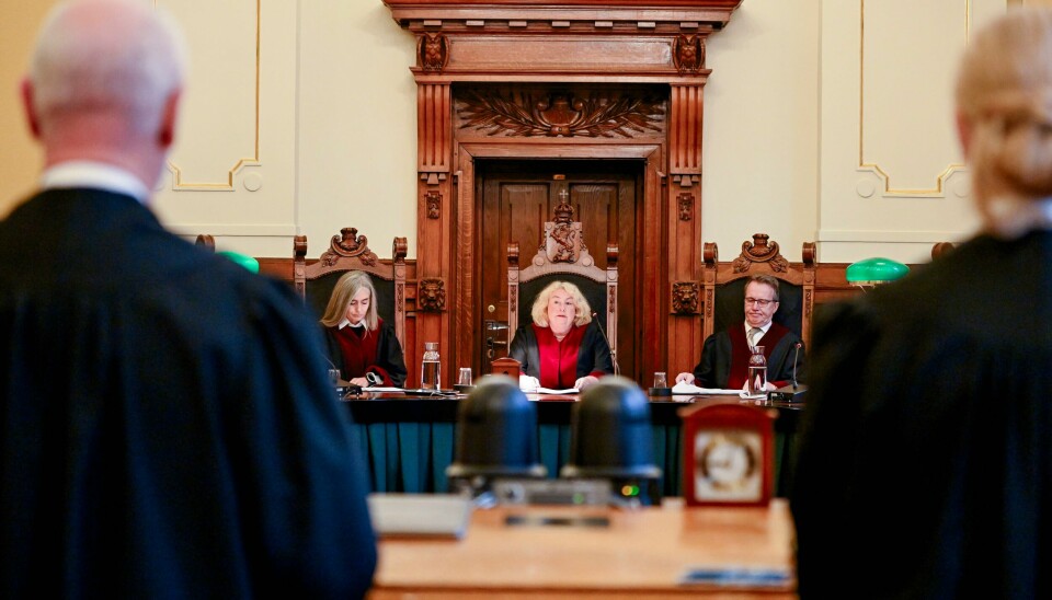 Høyesterettsjustitiarius Toril Marie Øie før Acer-domsavsigelsen tirsdag. Høyesterettsjustitiarius Toril Marie Øie før domsavsigelsen. Foto: Martin Solhaug Standal / NTB