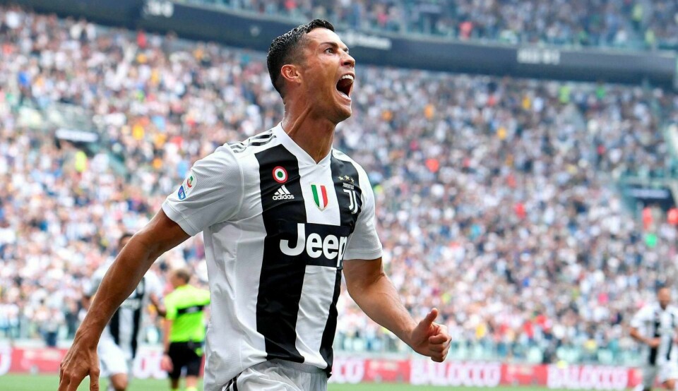 Jubel: Det kan fort bli jubel for Ronaldo, både på tribunen og banen. Her scorer han for Juventus mot Sassulo i Serie A. FOTO: AP/ NTB SCANPIX