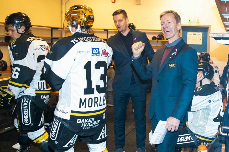 David Morley og Todd Bjorkstrand og Oilers ga Storhamar stryk på borteis for andre gang i år. Foto: Håkon Mosvold Larsen / NTB scanpix