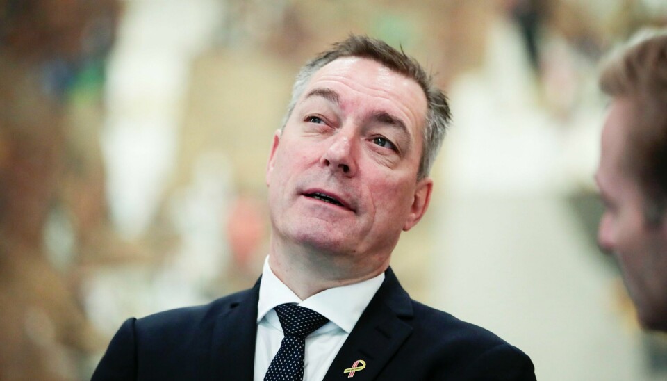 Forsvarsminister Frank Bakke-Jensen (H) i Stortinget onsdag.