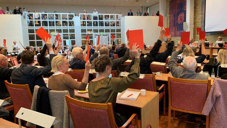 Den nye røde flertallskonstellasjonen (Rødt, SV, Ap, MDG, FNB, Sp) har 38 av 67 representanter i kommunestyret, 11 av 19 representanter i formannskapet og 6 av 11 representanter i fagutvalgene. Det gir gode muligheter for å gå gjennomslag for god Venstre-politikk i saker hvor én eller flere av de styrende partiene ikke er enige med de resterende. Foto: Tore Bruland