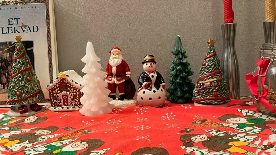 Slik ser julepynten ut hos kollegaen. Slik ser julepynten ut hos kollegaen.
