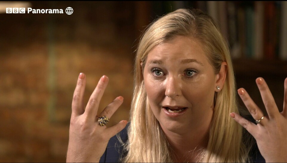 Virginia Roberts Giuffre under intervjuet som sendes av BBC Panorama mandag kveld.