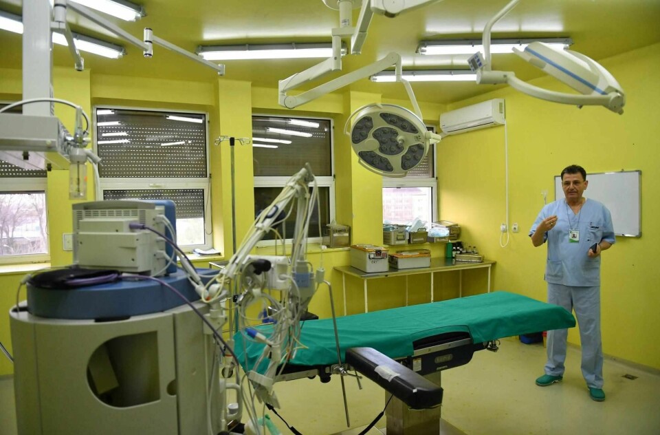 En kvinne fikk store brannskader under en operasjon i Romania. Her et bilde fra et rumensk sykehus fra mars tidligere i år.