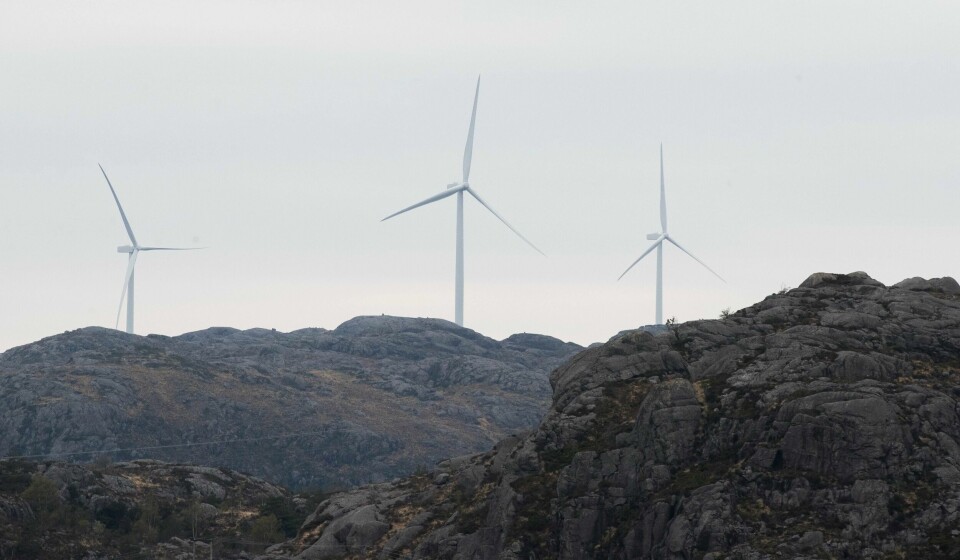 Vindmøller i Eigersund kommune i Rogaland.