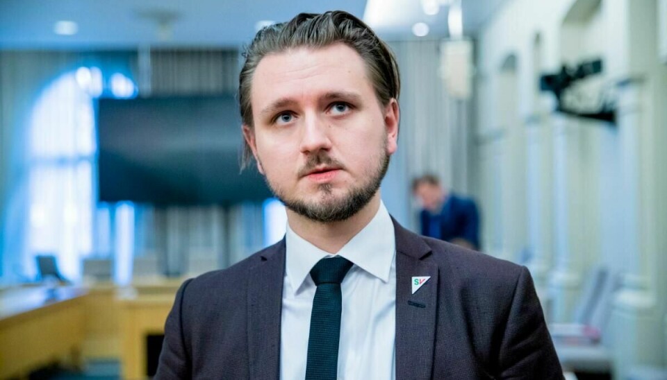 SVs stortingsrepresentant Freddy André Øvstegård her fra høringen om trygdeskadalen i Stortingets kontroll- og konstitusjonskomité 09.01.2020