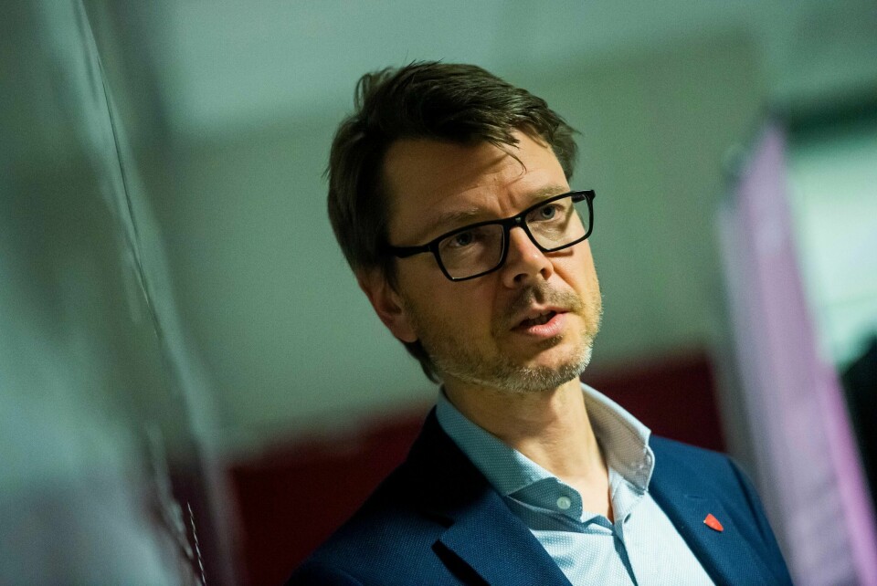 Kommuneoverlege Kristian Krogshus informerte om koronasituasjonen i Moss kommune på en pressekonferanse søndag.