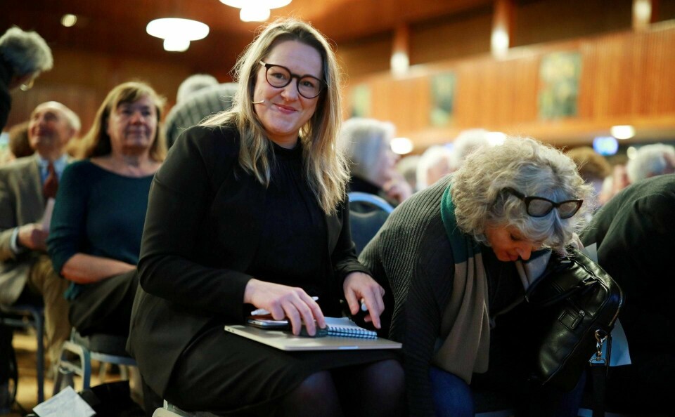 Marte Michelet møter historikere etter utgivelsen av boka om Hjemmefronten i 2018. Foto: Ørn E. Borgen / NTB