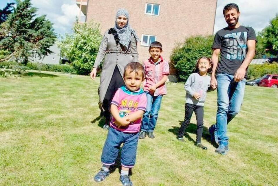 Syriske Amjad Khalem Qassem og kona Manal Jamal er takknemlig for muligheten for et nytt liv i Norge. FOTO: VEGARD GRØTT/NTB SCANPIX