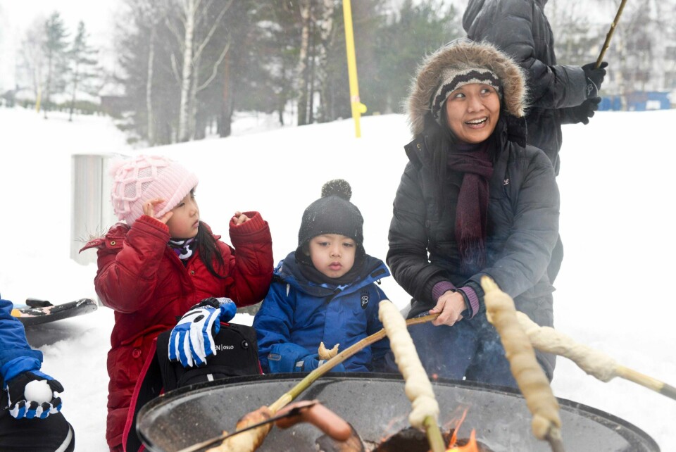 Den Norske Turistforening arrangerer «Kom deg ut-dagen» i hele Norge. I Oslo er det fem arrangementer. Bildet er fra fjorårets arrangement på Furuset. FOTO: SINDRE THORESEN LØNNES/DNT