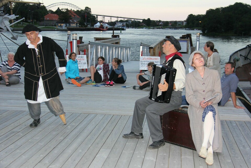 «Studium Actoris i Fredrikstad arbeider med scenekunst og samarbeider nå med teknologibedriften NXTech.» Her fra en forestilling i 2015. «Studium Actoris i Fredrikstad arbeider med scenekunst og samarbeider nå med teknologibedriften NXTech.» Her fra en forestilling i 2015.