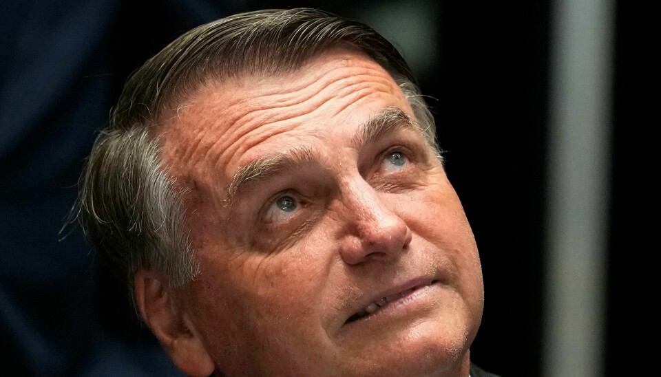 Brasil-president Jair Bolsonaro. Jair Bolsonaro omtales som Tropenes Trump, forherliger vold og undertrykking og har sympati med de sterke og mektige, dokumenterer samfunnsgeografen Torkjell Leira i ny bok. Foto: AP / NTB