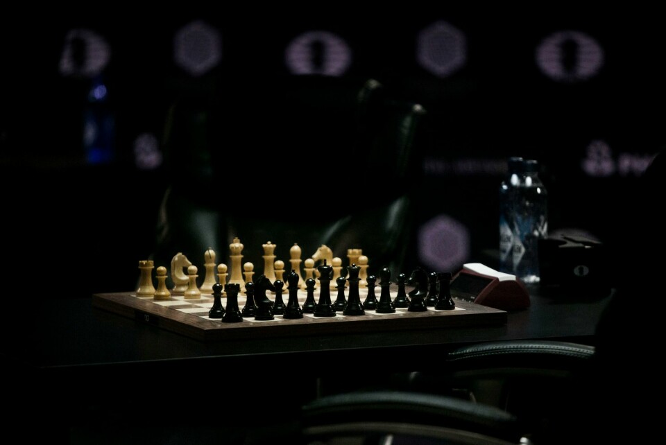 Illustrasjonsfoto fra sjakk-VM 2016. New York, USA 20161110.Sjakk-VM 2016. Lokalet der verdensmester Magnus Carlsen og finalemotstander Sergej Karjakin fra Russland møtes til første parti i kampen om VM-tittelen fredag.Foto: Pontus Höök / NTB