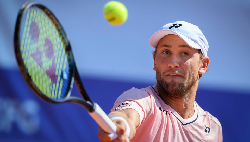 Casper Ruud vant i strake sett over Jaume Munar og er videre til semifinale i Gstaad. Casper Ruud vant i strake sett over Jaume Munar og er videre til semifinale i Gstaad. Foto: Anthony Anex / Keystone via AP / NTB