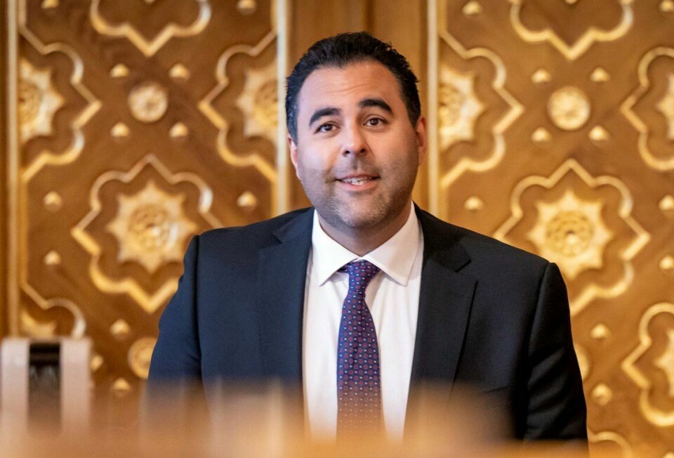 Stortingspresident Masud Gharahkhani. Oslo 20220518. Stortingspresident Masud Gharahkhani under den muntlige spørretimen i Stortinget onsdag.Foto: Heiko Junge / NTB