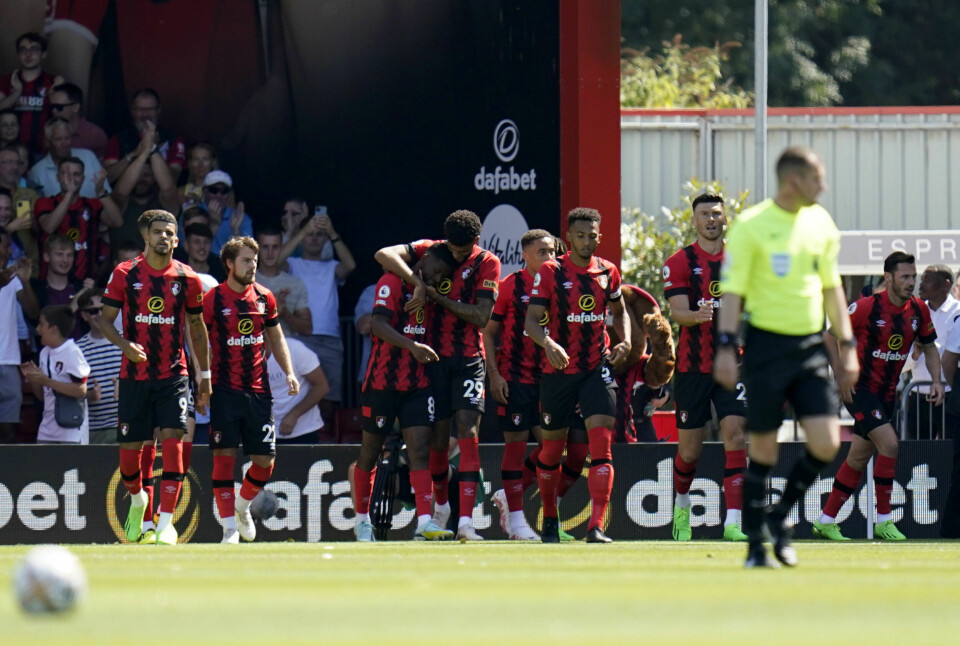 Bournemouth tok en sterk 2-0-seier mot Aston Villa i Premier League-comebacket. Bournemouth vant 2-0 hjemme mot Aston Villa lørdag. Foto: Andrew Matthews/PA via AP/ NTB.