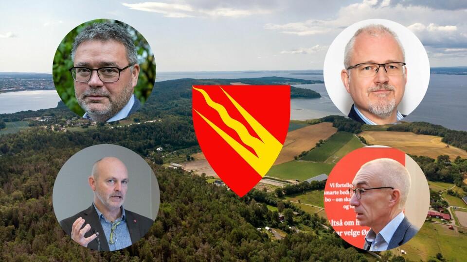 11 av de 15 søkerne er menn. Her er fire av dem. Øverst til venstre: Geir Runar Johannessen (områdedirektør for regioner i KS), øverst til høyre: Roger Schjerva (sekretariatssjef i YS), nederst til venstre: Andreas Lervik (kommunedirektør i Aremark), nederst til høyre: Håkon Johnsen (fylkesdirektør for samferdsel i Viken). 10 av de 15 søkerne er menn. Her er fire av dem. Øverst til venstre: Geir Runar Johannessen (områdedirektør for regioner i KS), øverst til høyre: Roger Schjerva (sekretariatssjef i YS), nederst til venstre: Andreas Lervik (kommunedirektør i Aremark), nederst til høyre: Håkon Johnsen (fylkesdirektør for samferdsel i Viken).