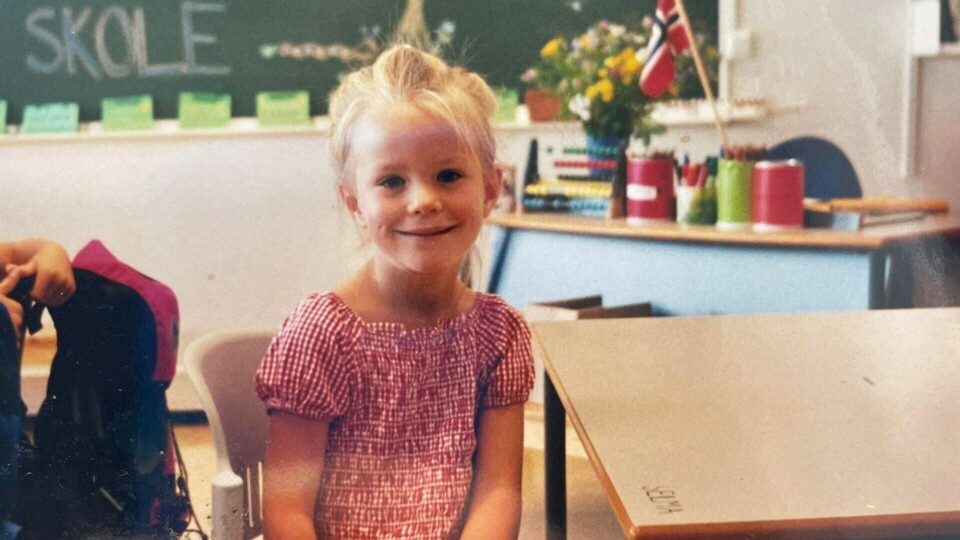 Jeg husker hvor spent jeg var. Jeg husker jeg tenkte: Hvis jeg bare gjør alt riktig nå, så skal dette gå fint, skriver Selma Moren, som på bildet er seks år gammel. Jeg husker hvor spent jeg var. Jeg husker jeg tenkte: Hvis jeg bare gjør alt riktig nå, så skal dette gå fint, skriver Selma Moren, som på bildet er seks år gammel.