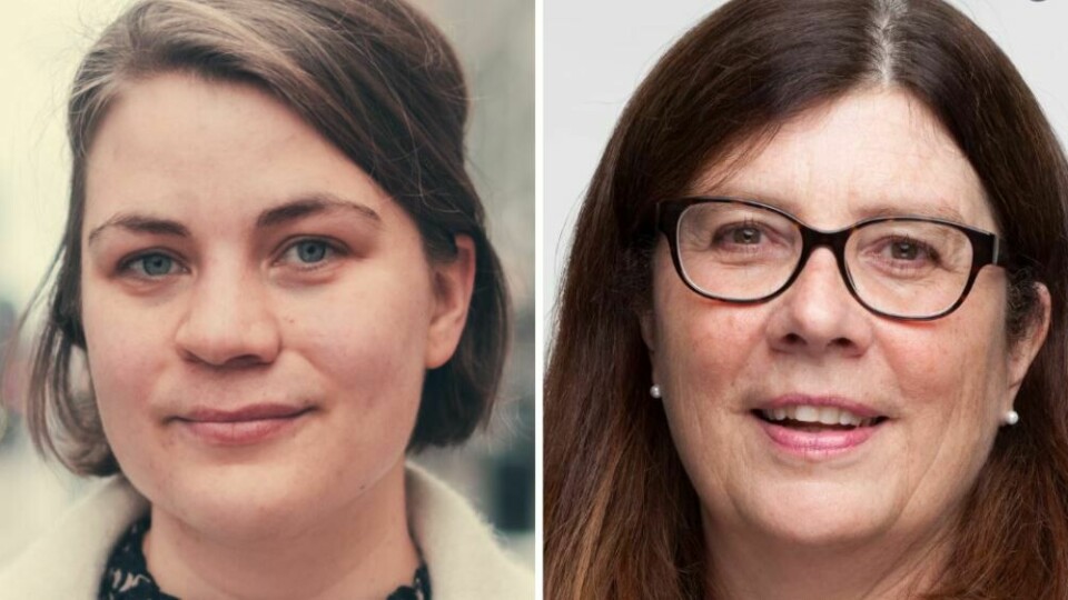 Eva Jakobson Vaagland, daglig leder i Skadeforebyggende Forum (Skafor), og Ragnhild Kaski, generalsekretær i alkovettorganisasjonen Av-og-til. Eva Jakobson Vaagland, daglig leder i Skadeforebyggende Forum (Skafor), og Ragnhild Kaski, generalsekretær i alkovettorganisasjonen Av-og-til.