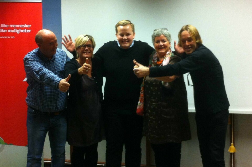 Fra venstre Rolf Bersås, Gjertrud Kjellesvik, Eirik Faret Sakariassen, Heidi Bjerga og Hallgeir Langeland.