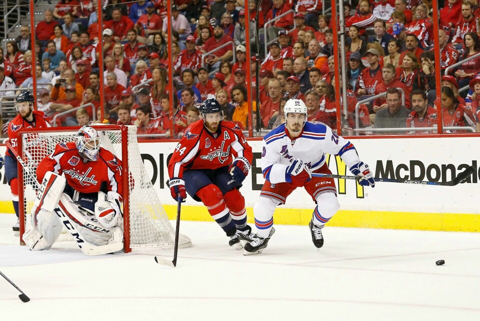 Etter en henftig duell i Washington i natt blir det en sjuende og avgjørende kamp for New York Rangers. FOTO: NTB SCANPIX