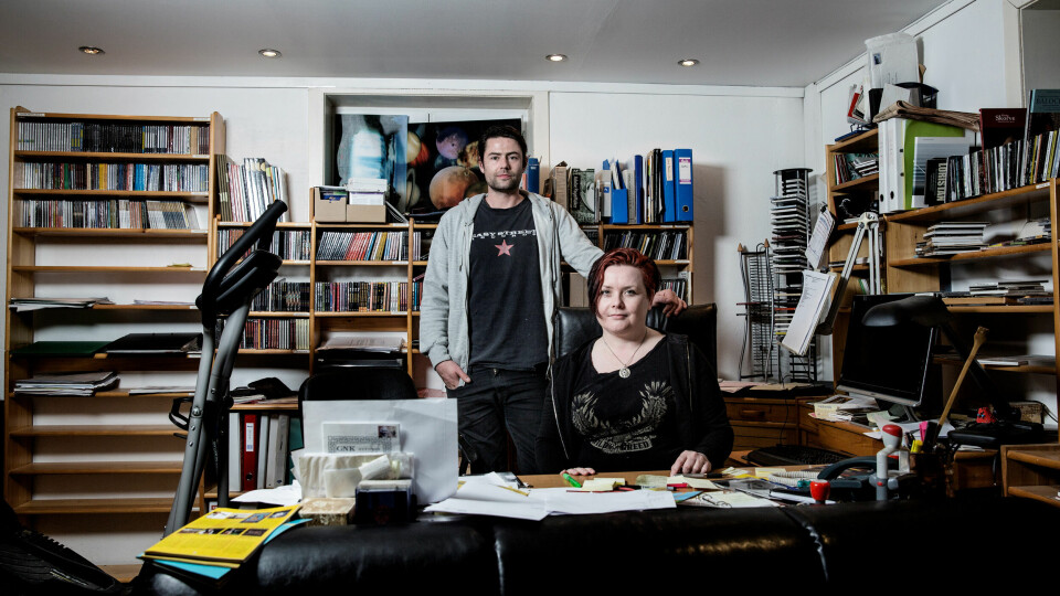 Silje Fredriksen og Bjørn Ole Kyllesdal i Etnisk musikklub ble utsatt for hackerangrep. FOTO: Fredrik Bjerknes Silje Fredriksen og Bjørn Ole Kyllesdal i Etnisk musikklub ble utsatt for hackerangrep. FOTO: Fredrik Bjerknes