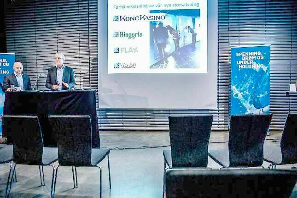 - Vår oppgave er å tilby minst like spennende spill som våre utenlandske konkurrenter, men minimere risikoen for spilleavhengighet, sa Torbjørn Almlid i Norsk Tipping. FOTO: STIAN LYSBERG SOLUM/NTB SCANPIX