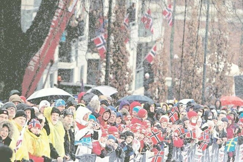 I 2012 ble det arrangert skisprint i høljeregn, men det sto likevel ikke på oppmøtet. FOTO: STIAN LYSBERG SOLUM/NTB SCANPIX