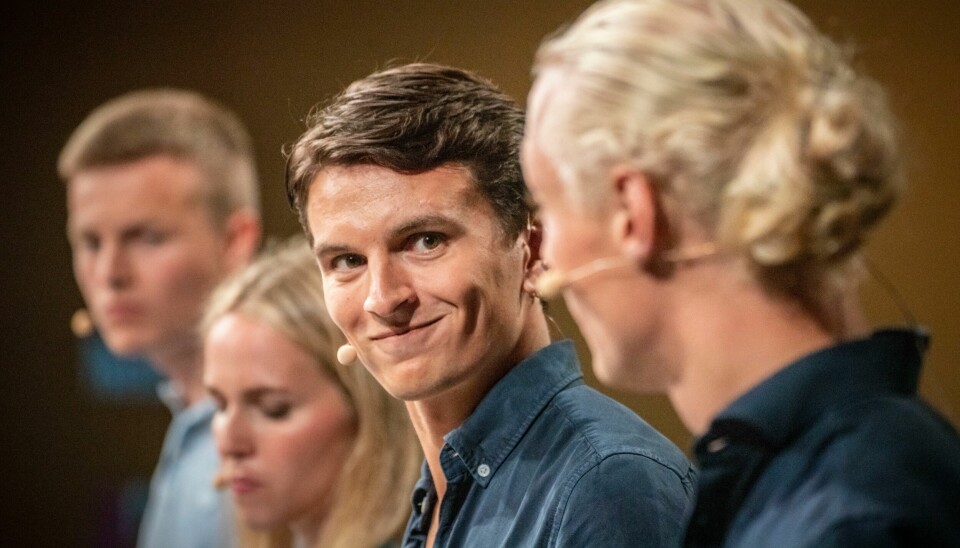 Unge Høyre-leder Ola Svenneby, på ungdomspartilederdebatten under Arendalsuka 2022. Unge Høyre-leder Ola Svenneby, på ungdomspartilederdebatten under Arendalsuka 2022.