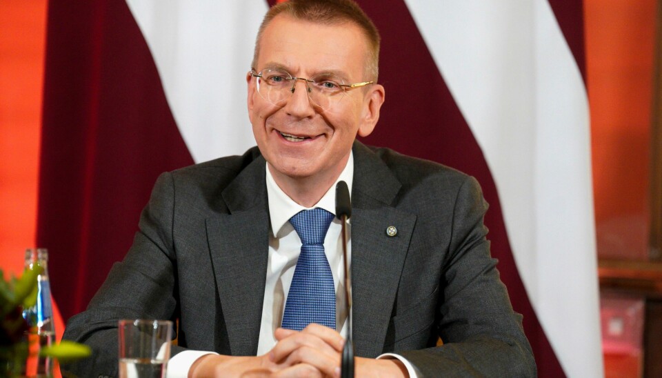 Edgars Rinkevics ble lørdag tatt i ed som Latvias nye president. Han har vært utenriksminister siden 2011. Edgars Rinkevics ble lørdag tatt i ed som Latvias nye president. Han har vært utenriksminister siden 2011. Foto: Roman Koksarov / AP / NTB