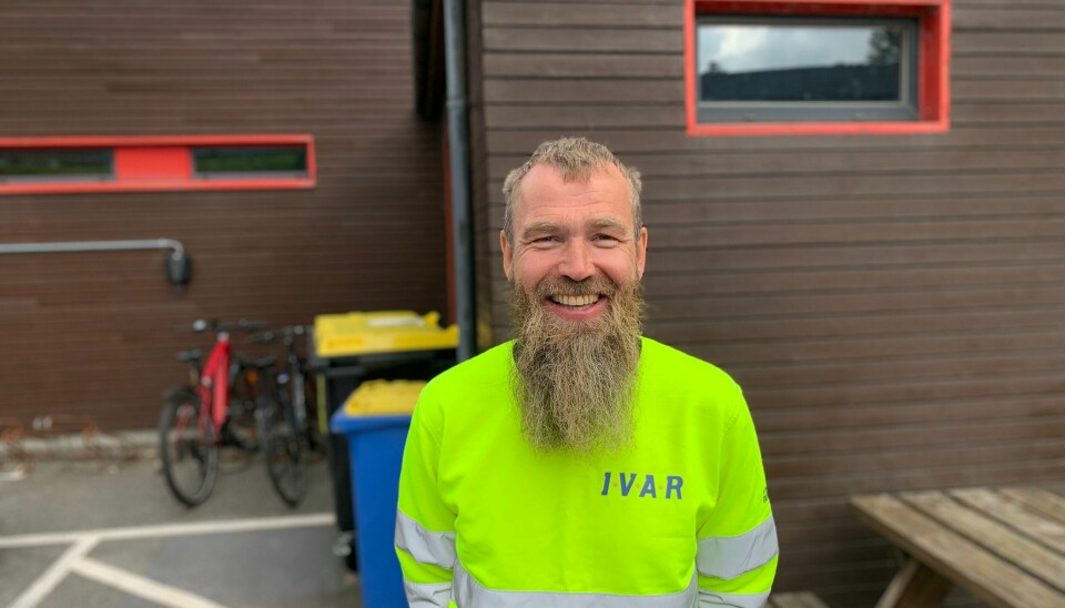 Jan Arild Rasmussen, teamleder på gjenvinningsstasjonen. Jan Arild Rasmussen, teamleder på gjenvinningsstasjonen.