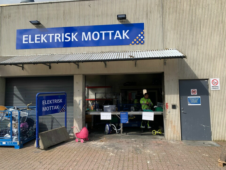 Det elektriske mottaket er gjenvinningsstasjonens nykommer. Det elektriske mottaket er gjenvinningsstasjonens nykommer.