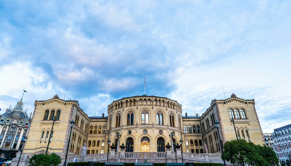 Stortinget. Ein mann er gripen og varetektsfengsla etter at han i helga skal ha komme med truslar mot Stortinget. Foto: Håkon Mosvold Larsen / NTB / NPK