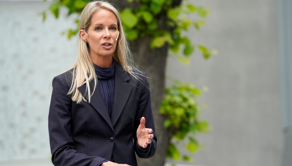 Cathrine Thorleifsson er en av landets fremste forskere på ekstremisme. Oslo 20220610. Kommisjonens leder Cathrine Thorleifsson under pressemøte om ny ekstremismekommisjon ved 22. juli-minnesmerket på Johan Nygaardsvolds plass ved Høyblokka.
