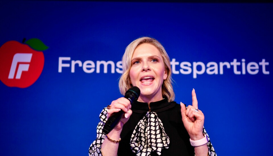 Frp-leder Sylvi Listhaug. Frp-leder Sylvi Listhaug er fornøyd med det som ser ut til å bli et brakvalg for partiet. Foto: Rodrigo Freitas / NTB