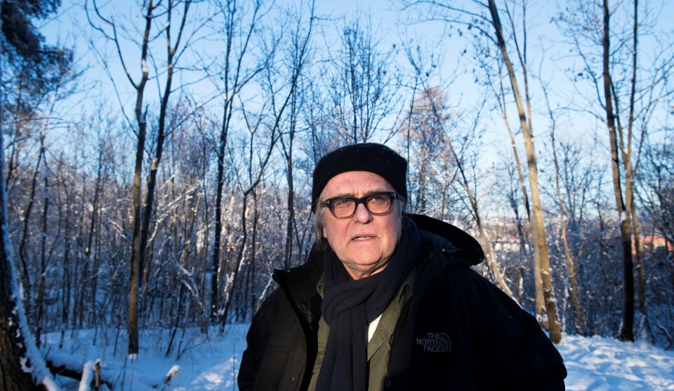 Fotokunstneren Per Maning er en av frontfigurene i protestene mot Bjarne Melgaards dødshus på Ekely. Maning har døpt om Kikut-kollen til Munchskogen. Kollen ligger like nedenfor Edvard Munchs atelier på Ekely, og eiendomsselskapet Selvaag ønsker å bygge et hus for kunstneren Bjarne Melgaard på tomten. Huset, som er tegnet av arkitektkontoret Snøhetta, kalles «A House to Die in». Kikut-kollen er delvis fredet. FOTO: MIMSY MØLLER