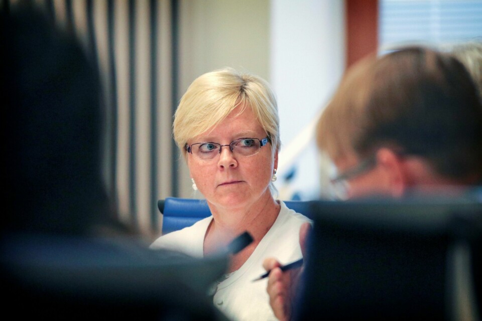 Fylkesordfører Solveig Ege Tengesdal (KrF) forsvarer lønnsnivået for fylkespolitikerne. Foto: Lasse Hansen