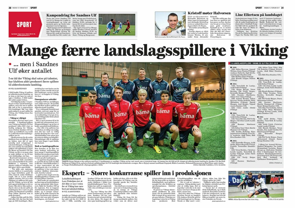 Faksimile: RA onsdag 15. februar 2017.