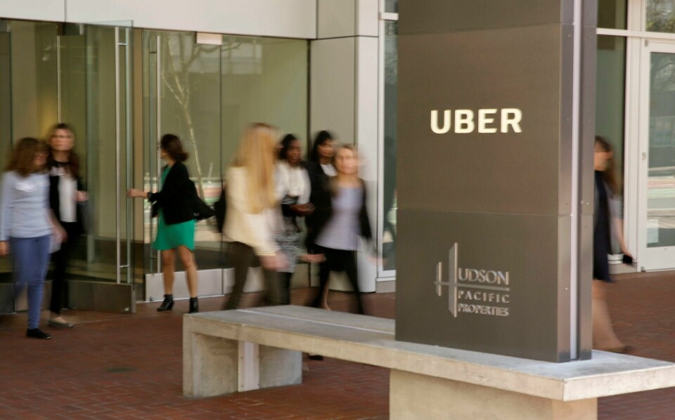 Programvare: Uber bruker programvare, med en funksjon kalt «Greyball», for å unngå falske kunder. Samtidig kan de luke ut dem som er på oppdrag fra myndighetene. Her fra Ubers hovedkontor i San Francisco. FOTO: NTB SCANPIX