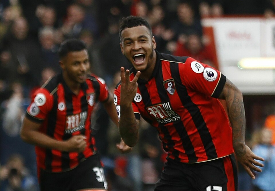 Joshua King har scoret i kampens siste minutt og fullført sin store kveld.