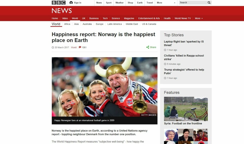 Karoline Rannestad Samuelsen (til venstre) er på bildet som nylig har gått verden rundt. SKJERMDUMP: BBC Karoline Rannestad Samuelsen (til venstre) er på bildet som nylig har gått verden rundt. SKJERMDUMP: BBC