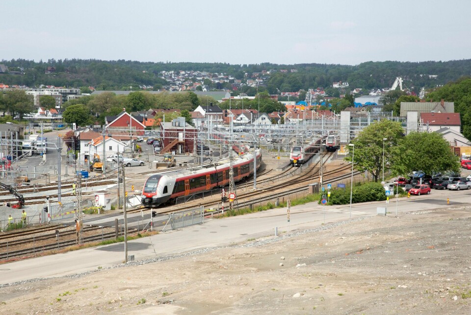 Etter planen til Bane NOR skal de første togene gå på det nye dobbeltsporet i 2024.