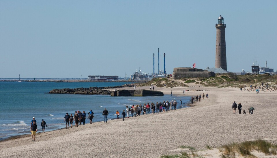 Dersom utslippene og den globale oppvarmingen fortsetter som i dag, mener forskerne at havnivået kan stige hele 92 centimeter i Skagen, 105 centimeter i København og 117 centimeter i Esbjerg. Her ved Grenen på Skagen Odde.