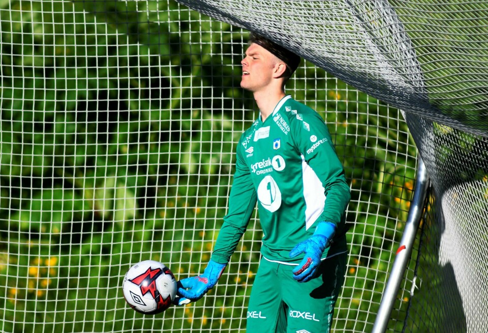 Selv om Erik Arnebrott og de to andre Viking-spillerne som er på utlån til Tromsdalen ikke har bidratt til at tabelljumboen har vunnet noen kamper, er Viking fornøyd med lånespillernes utvikling. Foto: Rune Stoltz Bertiniussen / NTB scanpix