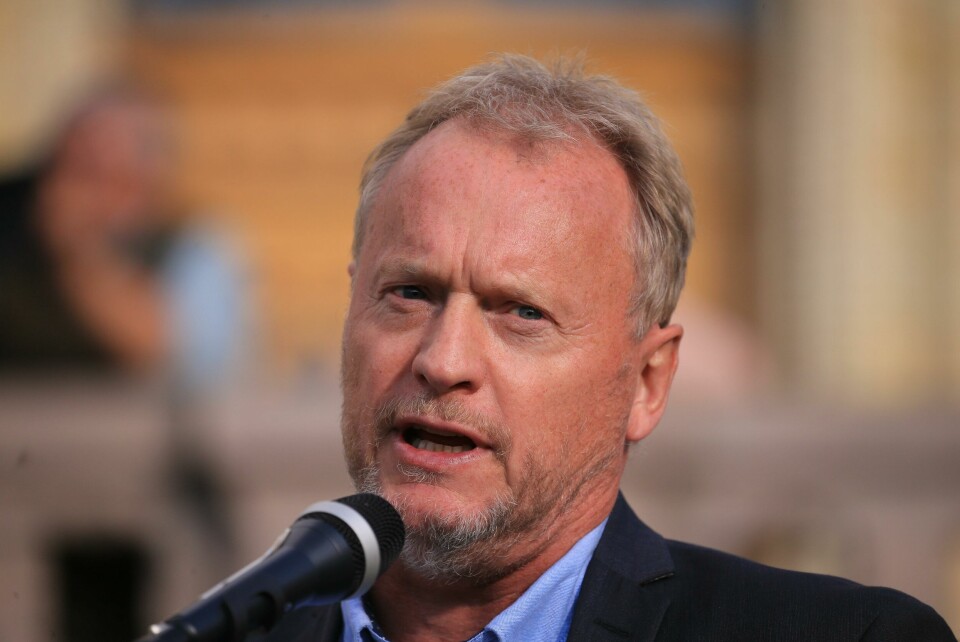 Byrådsleder Raymond Johansen (Ap) under en markering på Eidsvolls plass mot muslimhat og terror, etter hendelsene i Al-Noor-moskeen i Bærum på lørdag. Foto: Ørn E. Borgen / NTB scanpix Oslo 20190814.Byrådsleder Raymond Johansen fra Arbeiderpartiet under en markering på Eidsvolls plass mot muslimhat og terror, etter hendelsene i Al-Noor-moskeen i Bærum på lørdag.Foto: Ørn E. Borgen / NTB scanpix