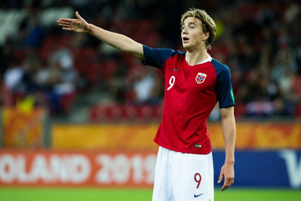 Kristian Thorstvedt under U20-VM for Norge tidligere i år. Foto: Svein Ove Ekornesvåg / NTB scanpix