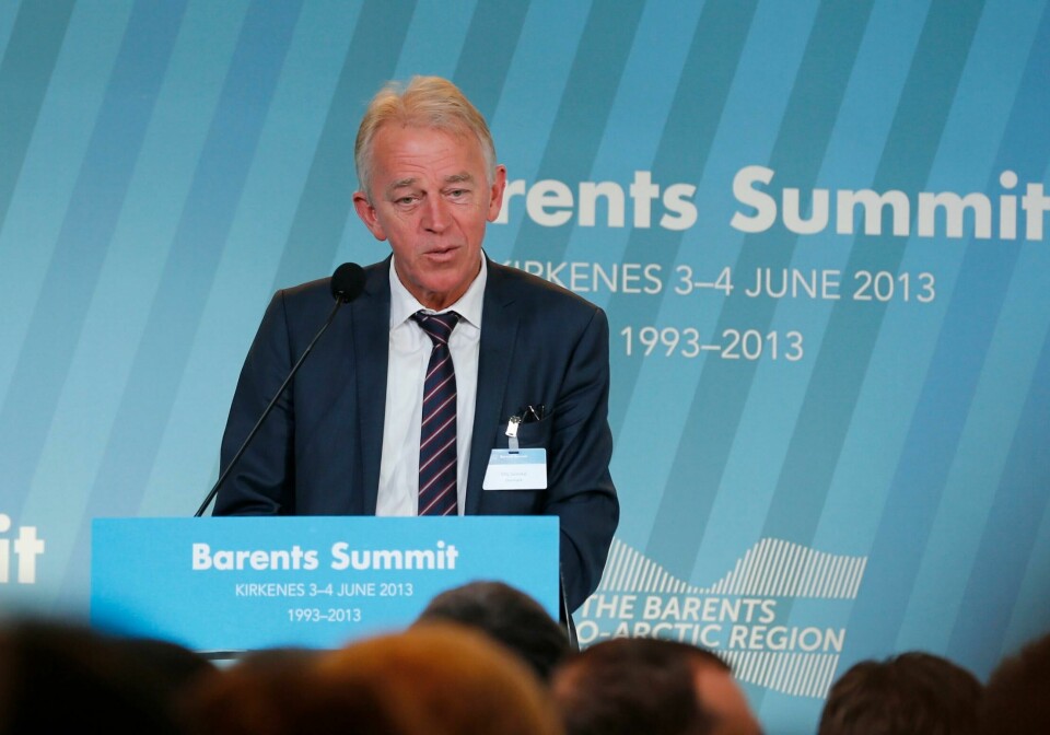 Danmarks tidligere utenriksminister Villy Søvndal i 2013. KIRKENES 20130604.
Barents Summit 2013
Danmarks utenriksminister Villy Søvndal.
Foto: Cornelius Poppe / NTB scanpix